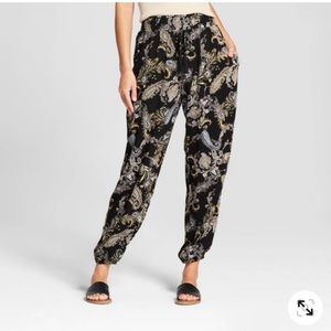 Xhilaration Boho hippy Paisley Cuffed Hem Pants Joggers Womens XS